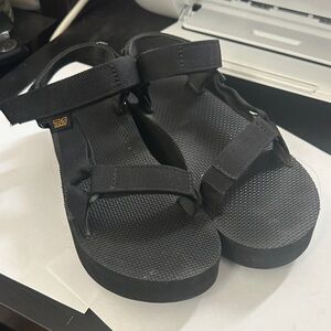 Teva Classic Black Strap Sandals